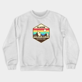 Glacier National Park Retro Crewneck Sweatshirt